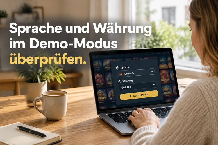 Sprache und Währung im Demo-Modus überprüfen